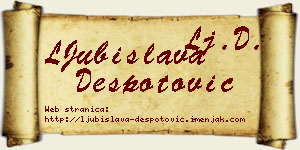 LJubislava Despotović vizit kartica